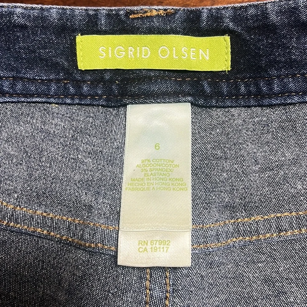 Sigrid Olsen Modernist 00 Women's Stretch Jeans Wide Leg Size 6 - Picture 4 of 8